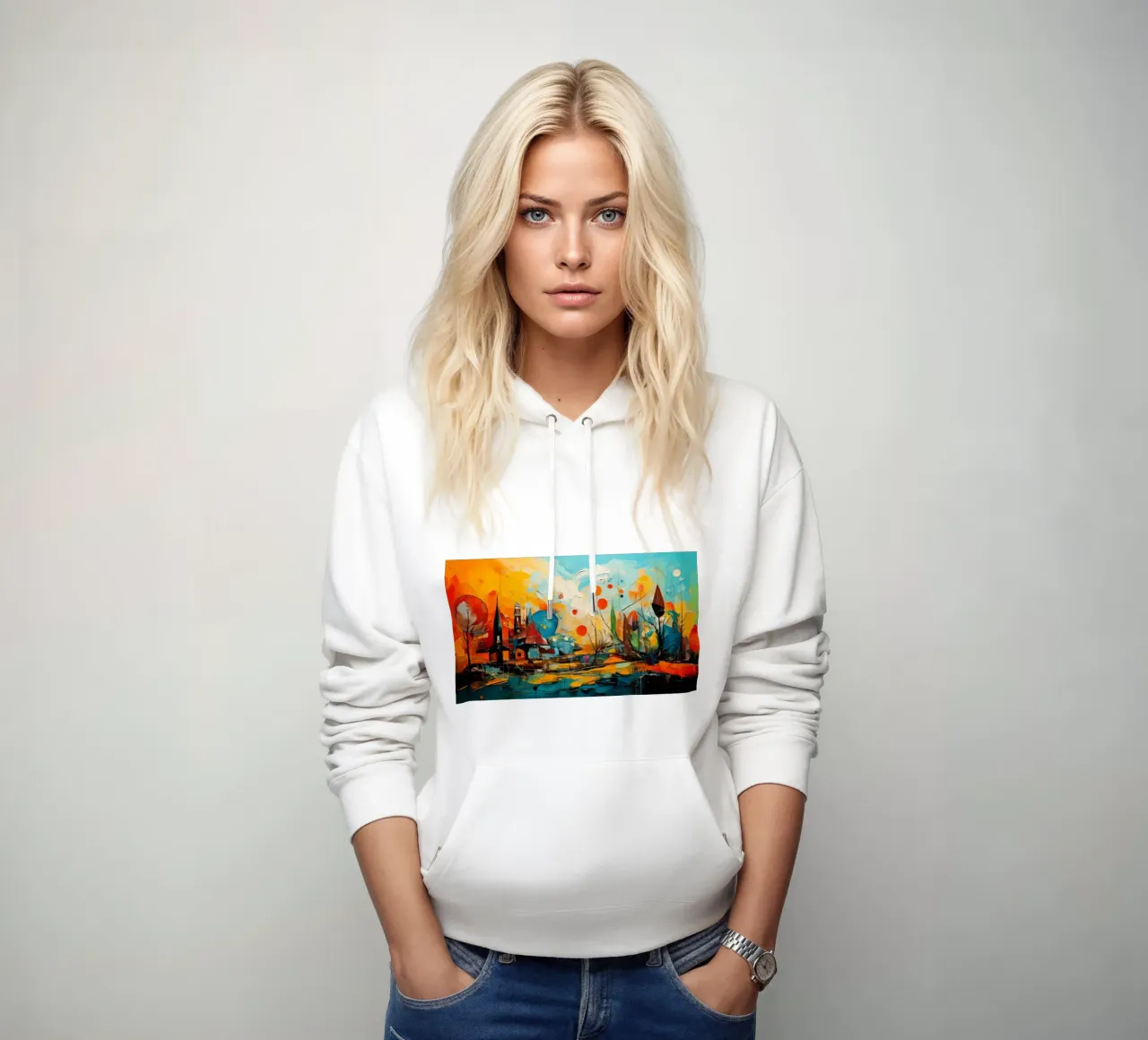 Abstract Forest View 001 hoodie van Art Unleashed