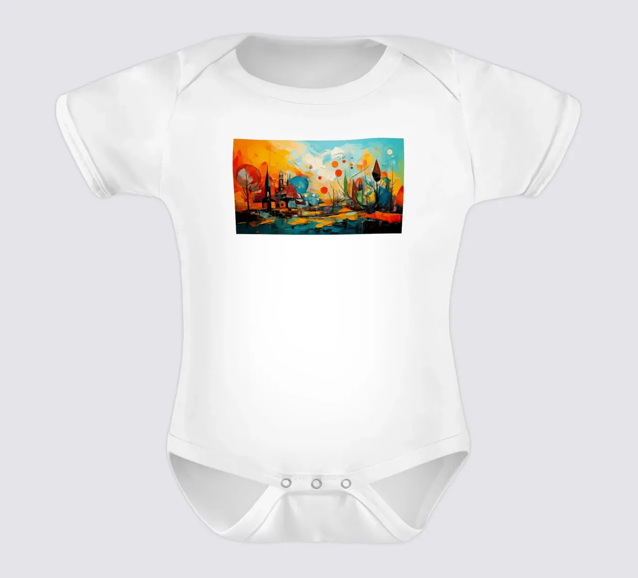 Abstract Forest View 001 body neonato maniche corte da Art Unleashed