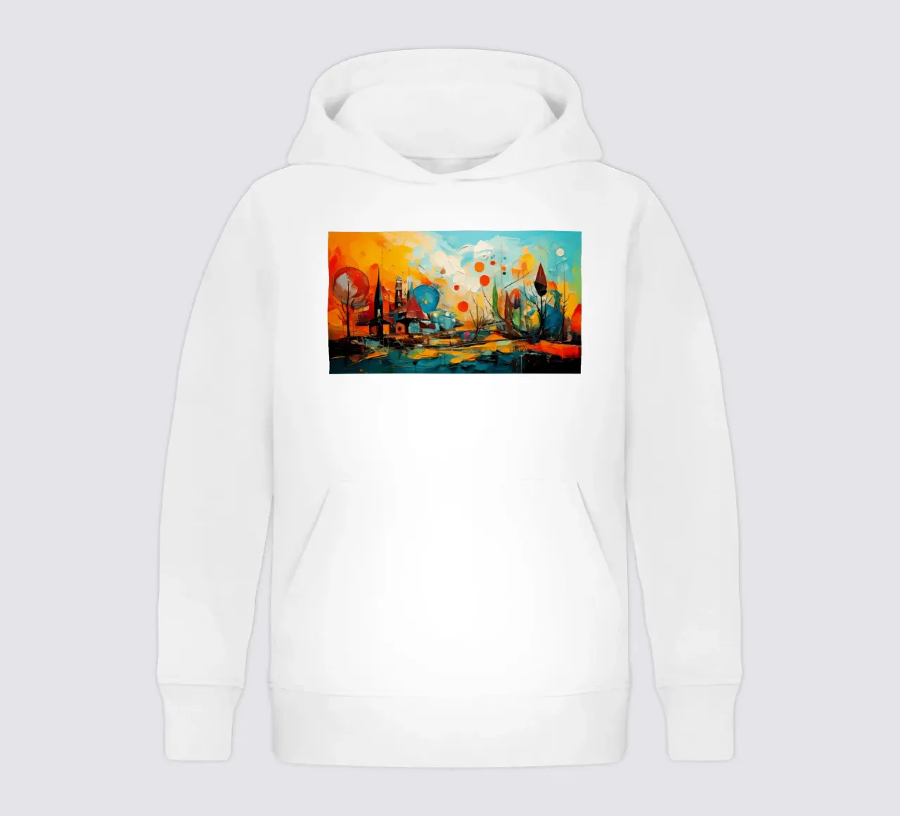 Abstract Forest View 001 felpa bambino con cappuccio da Art Unleashed