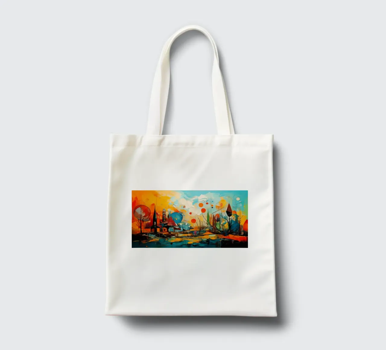 Abstract Forest View 001 borsa in juta da Art Unleashed