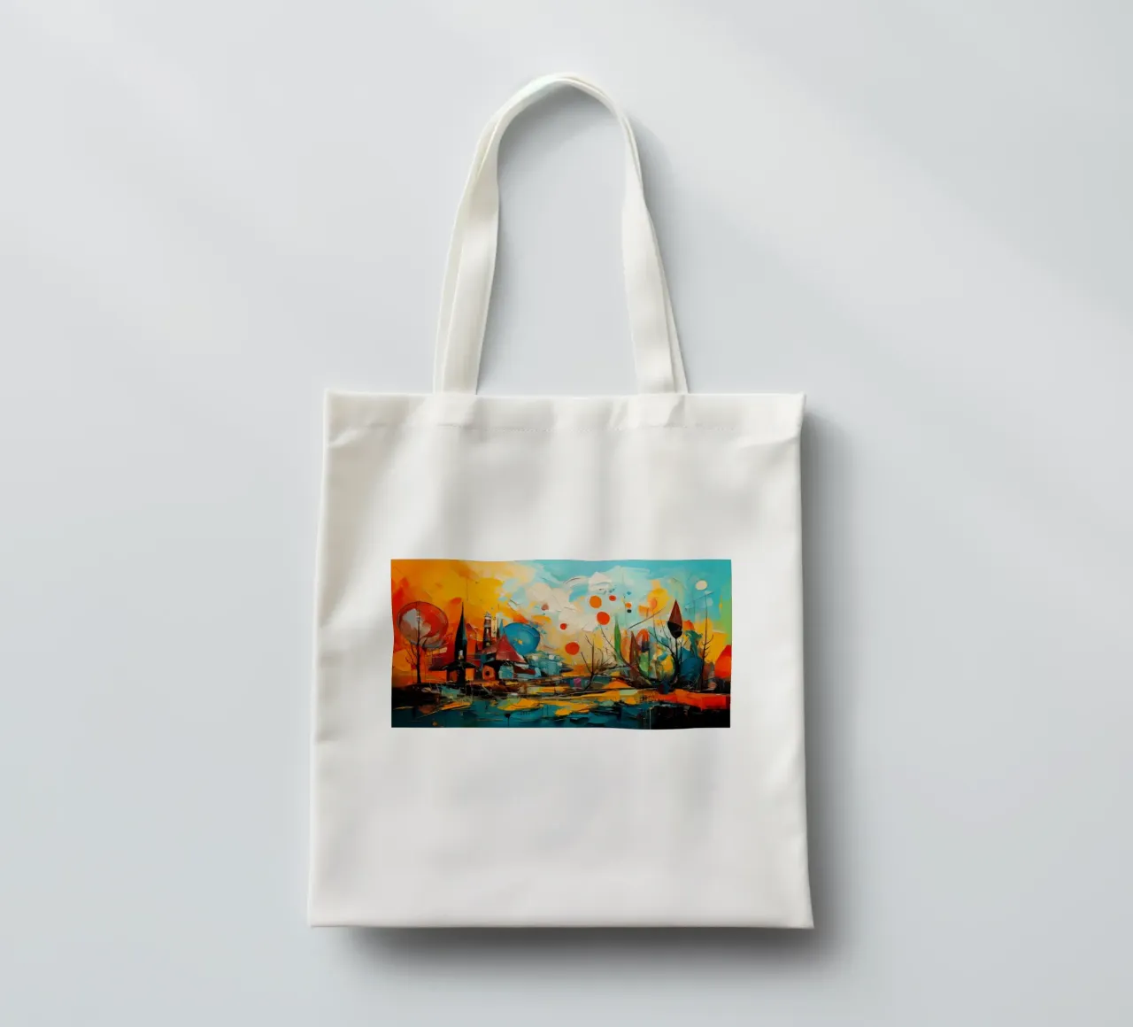 Abstract Forest View 001 borsa in juta da Art Unleashed