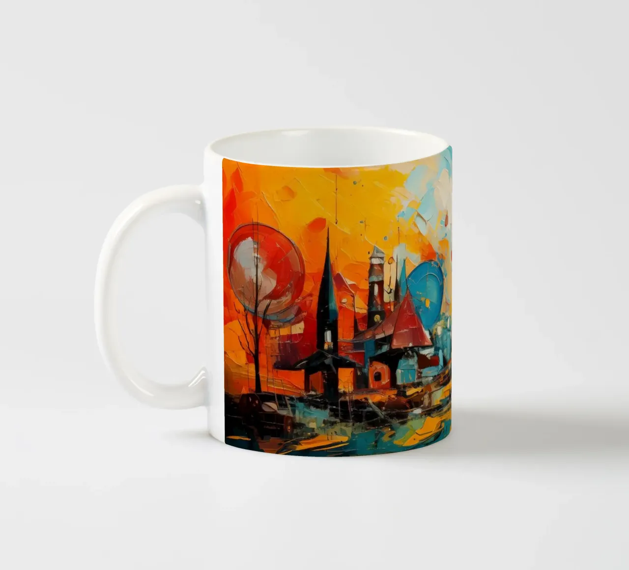 Abstract Forest View 001 tazza in ceramica da Art Unleashed