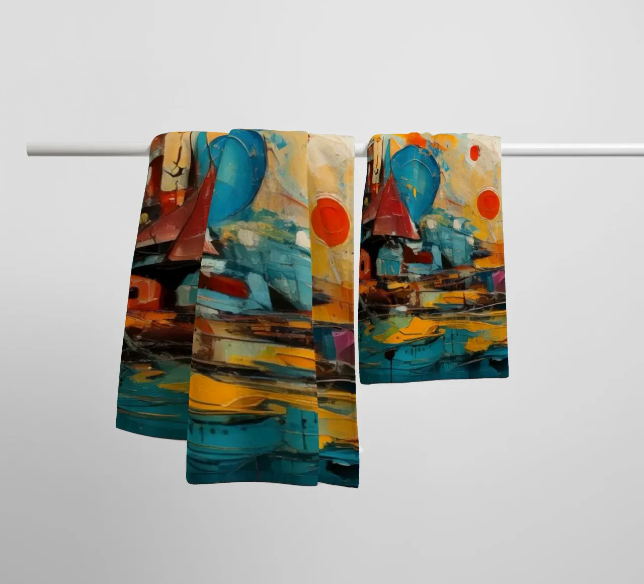 Abstract Forest View 001 asciugamano da bagno da Art Unleashed