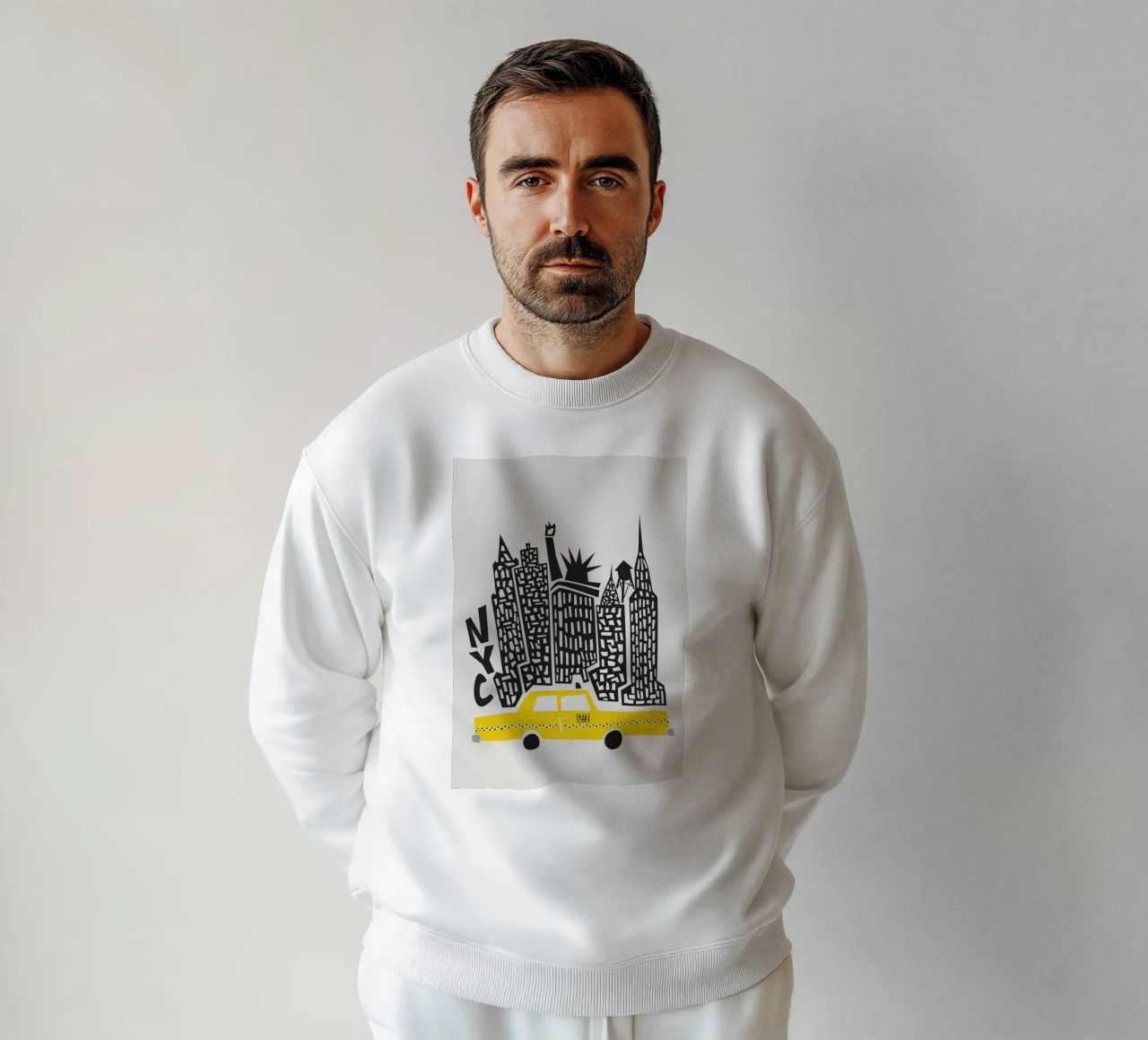 Paisaje urbano de Nueva York sudadera de Fox & Velvet