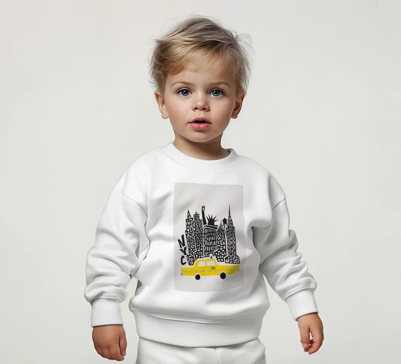 Paisaje urbano de Nueva York sudadera de bebé de Fox & Velvet