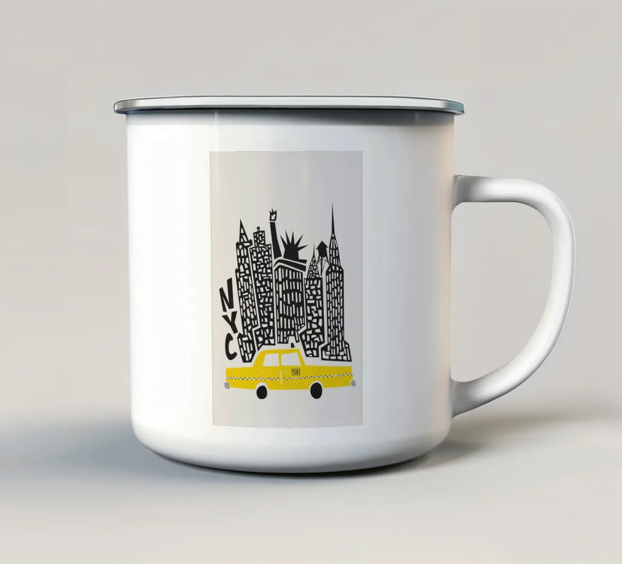 Paesaggio urbano di New York tazza in smalto da Fox & Velvet