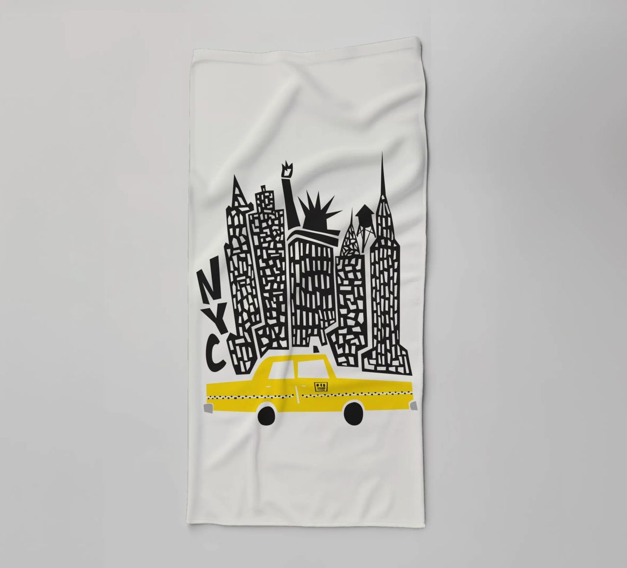 Paisaje urbano de Nueva York toalla de baño de Fox & Velvet