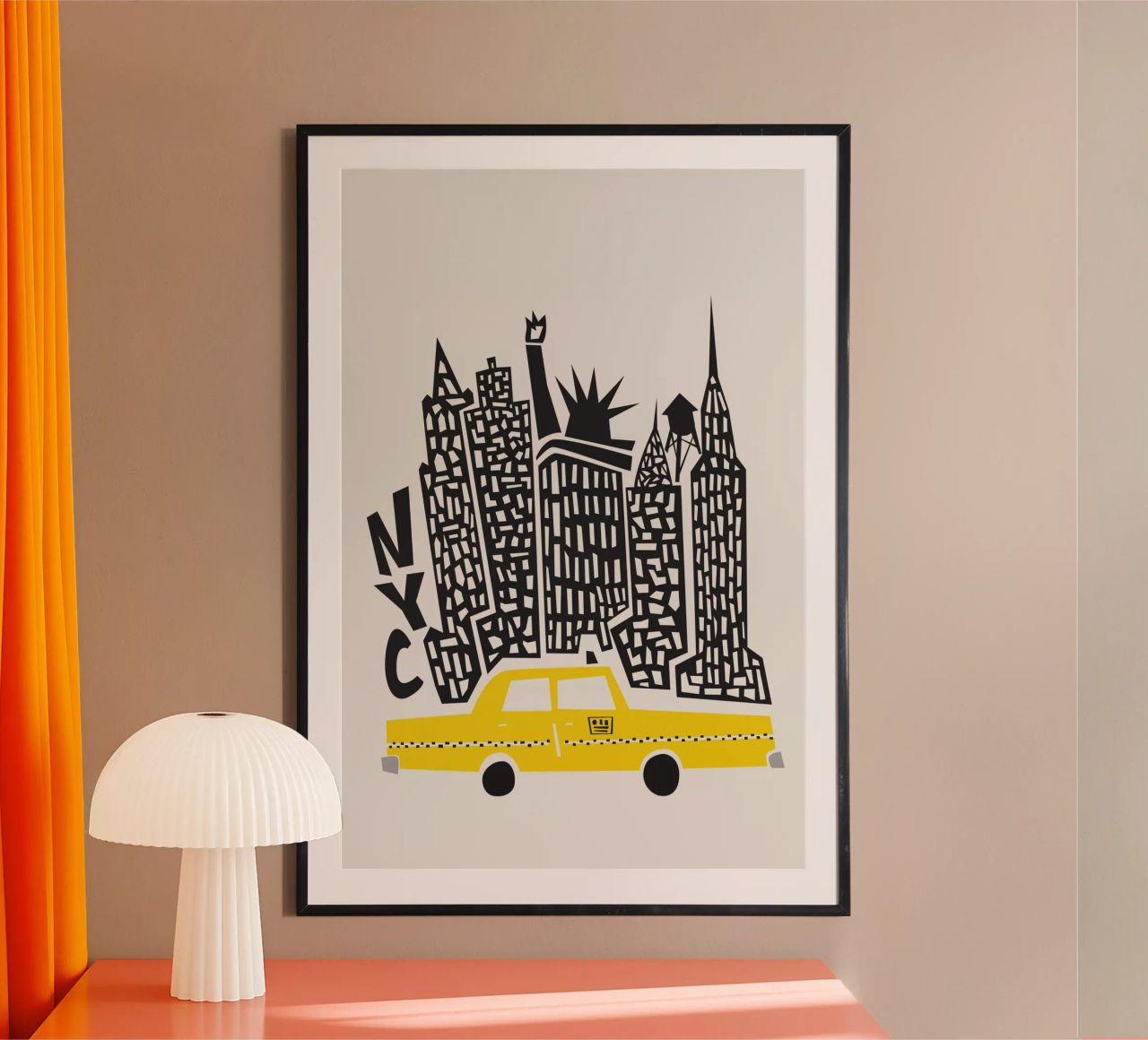 Paisaje urbano de Nueva York poster de Fox & Velvet