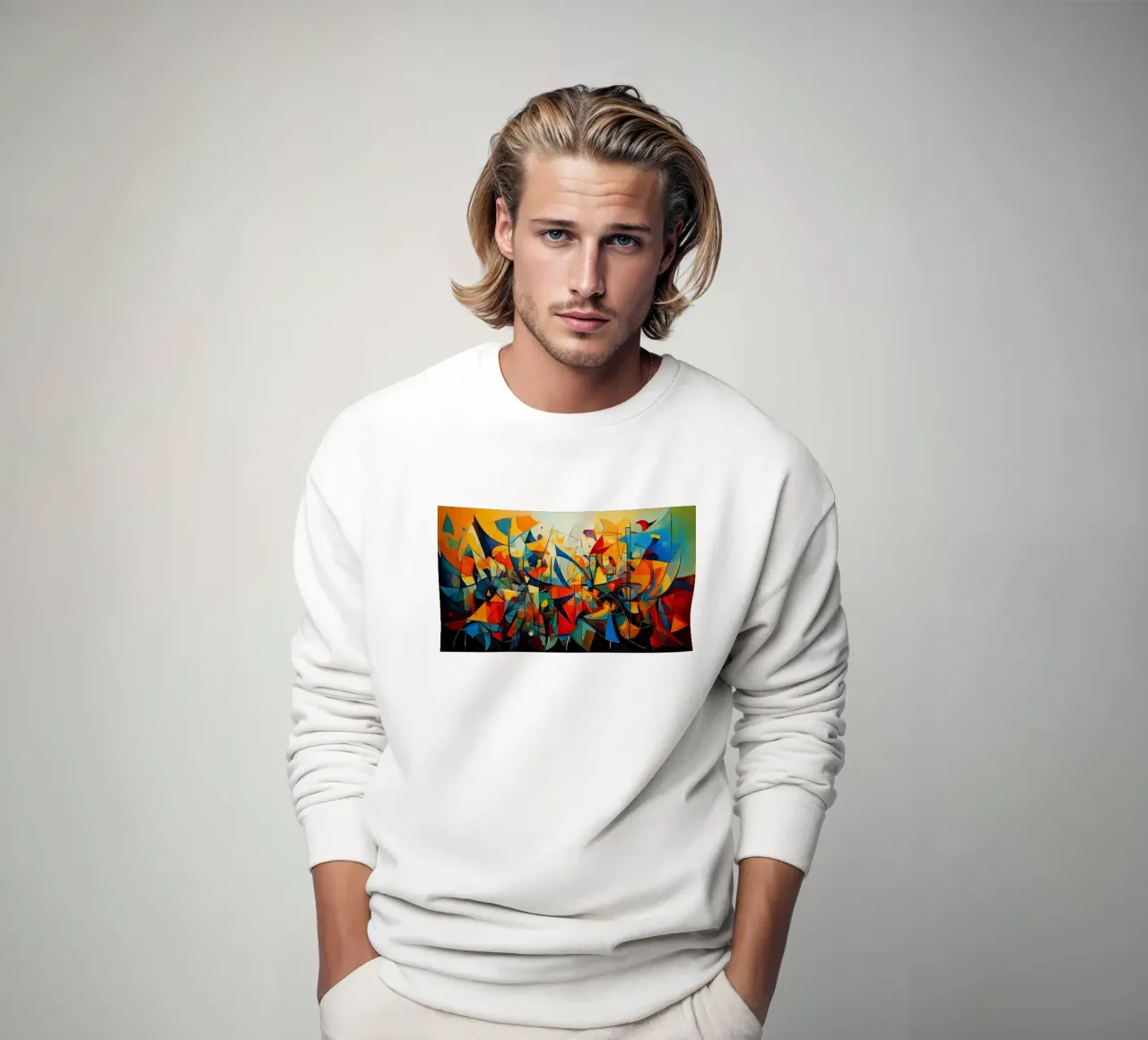 Abstract Geometric 001 Sweatshirt von Art Unleashed