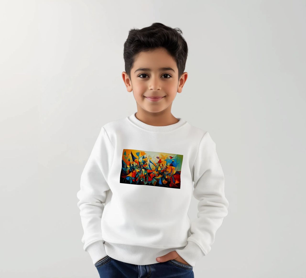 Abstract Geometric 001 felpa bambino da Art Unleashed