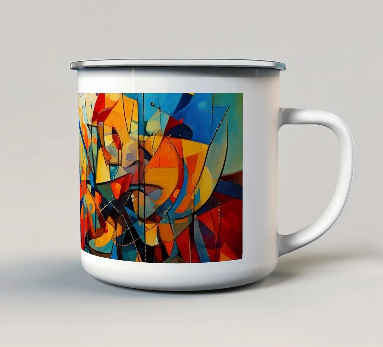 Abstract Geometric 001 tazza in smalto da Art Unleashed