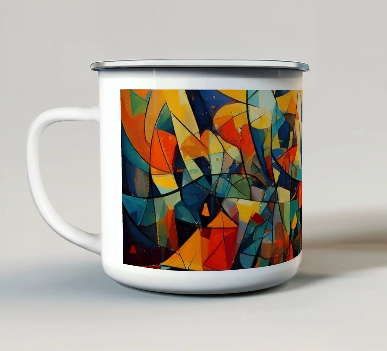 Abstract Geometric 001 tazza in smalto da Art Unleashed