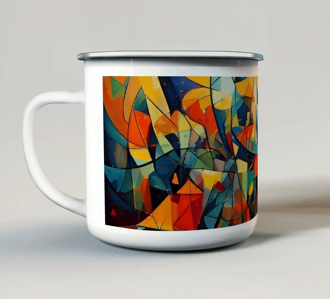 Abstract Geometric 001 tazza in smalto da Art Unleashed