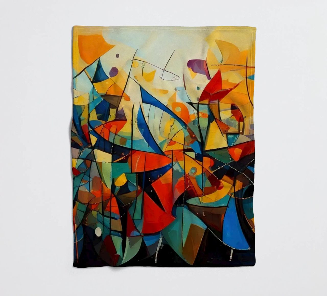 Abstract Geometric 001 coperta in pile da Art Unleashed