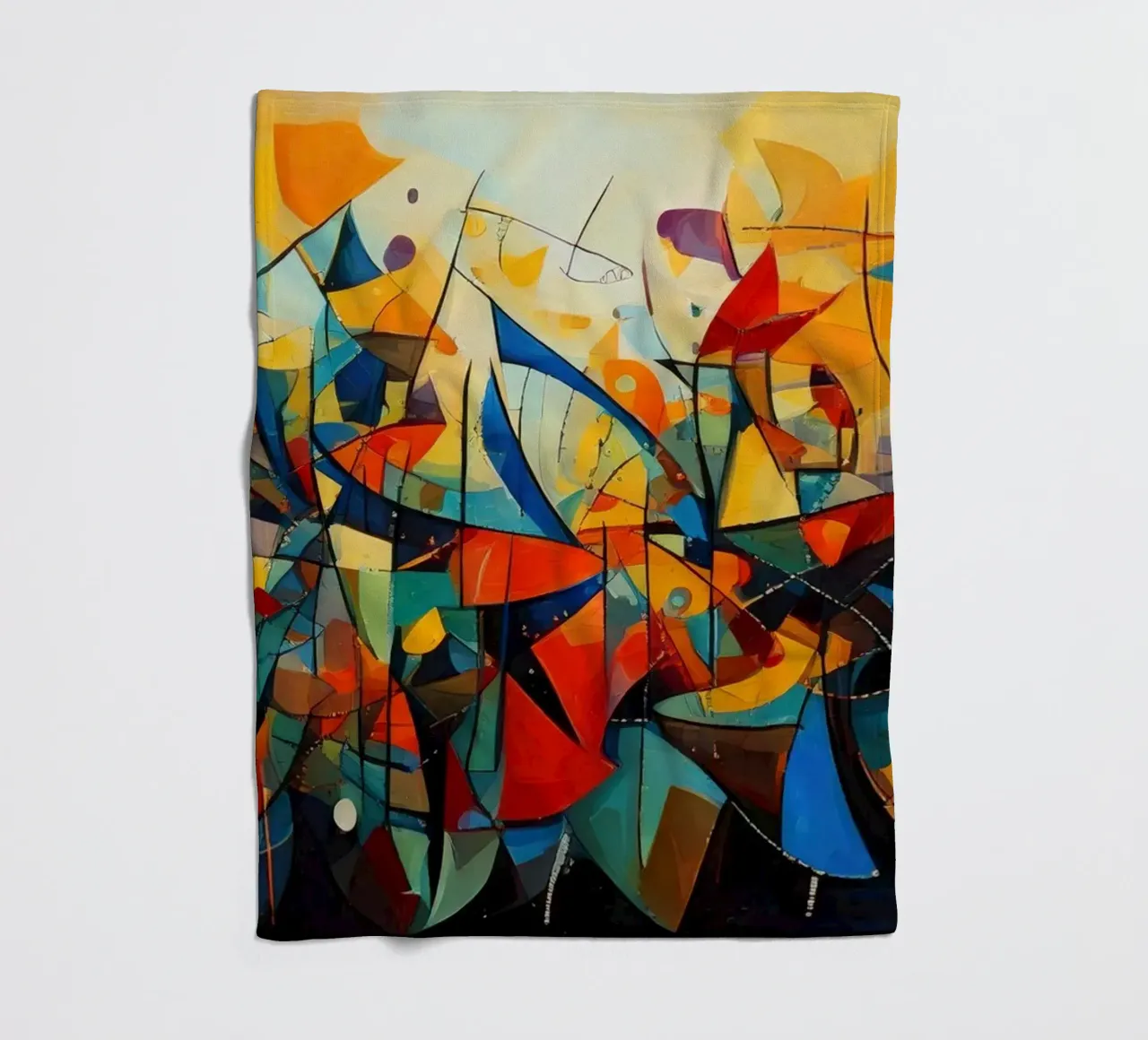 Abstract Geometric 001 coperta in pile da Art Unleashed
