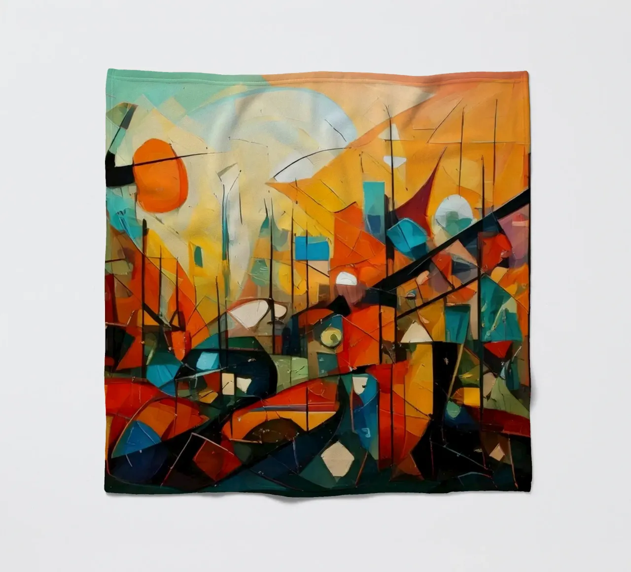 Abstract Geometric 002 coperta in pile da Art Unleashed