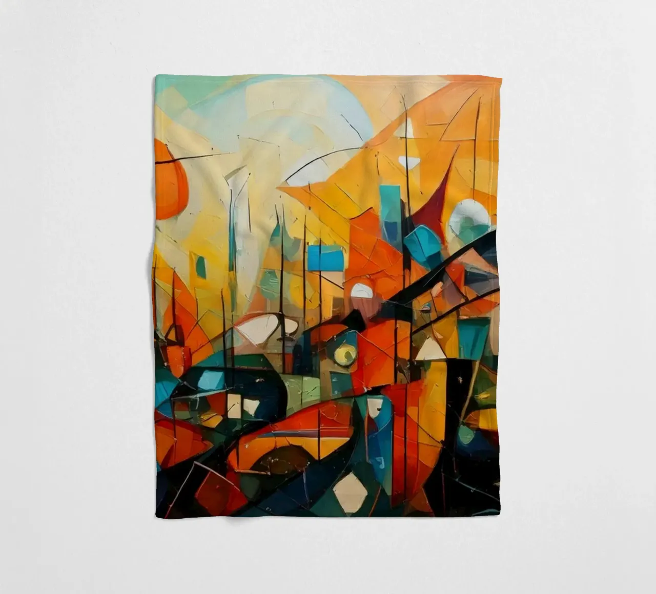 Abstract Geometric 002 coperta in pile da Art Unleashed