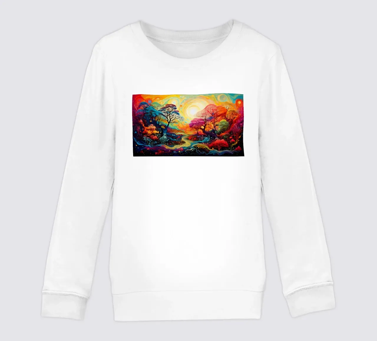 Vibrant Fantasy Landscape sweat enfant de Art Unleashed