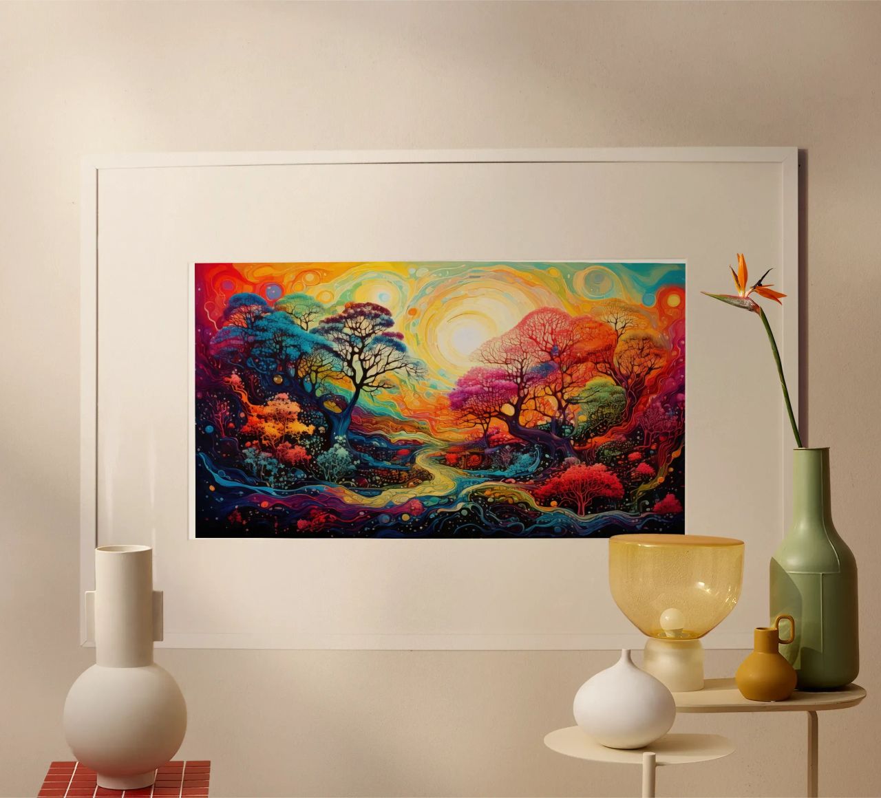Vibrant Fantasy Landscape Poster von Art Unleashed