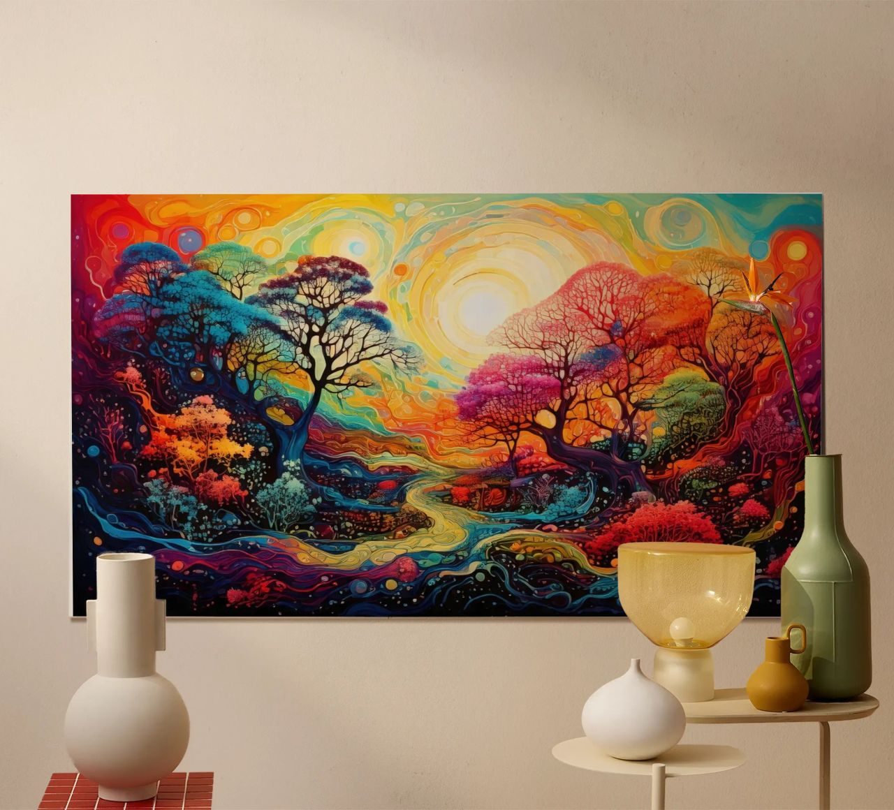 Vibrant Fantasy Landscape Poster von Art Unleashed