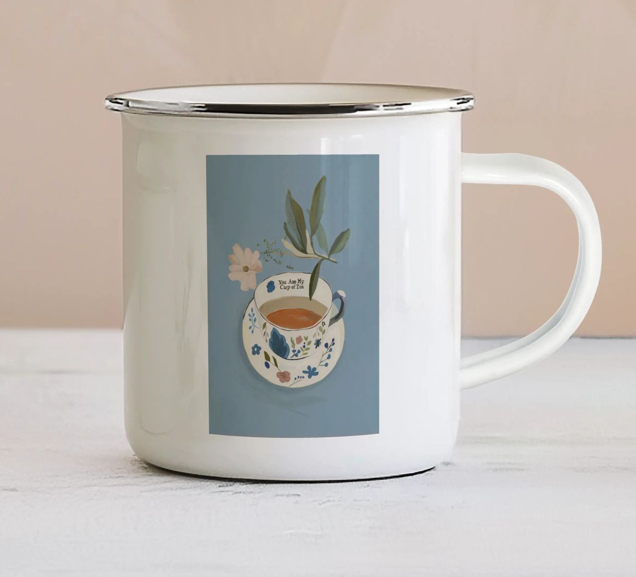 Sei la mia tazza di tè 3 tazza in smalto da ThingDesign