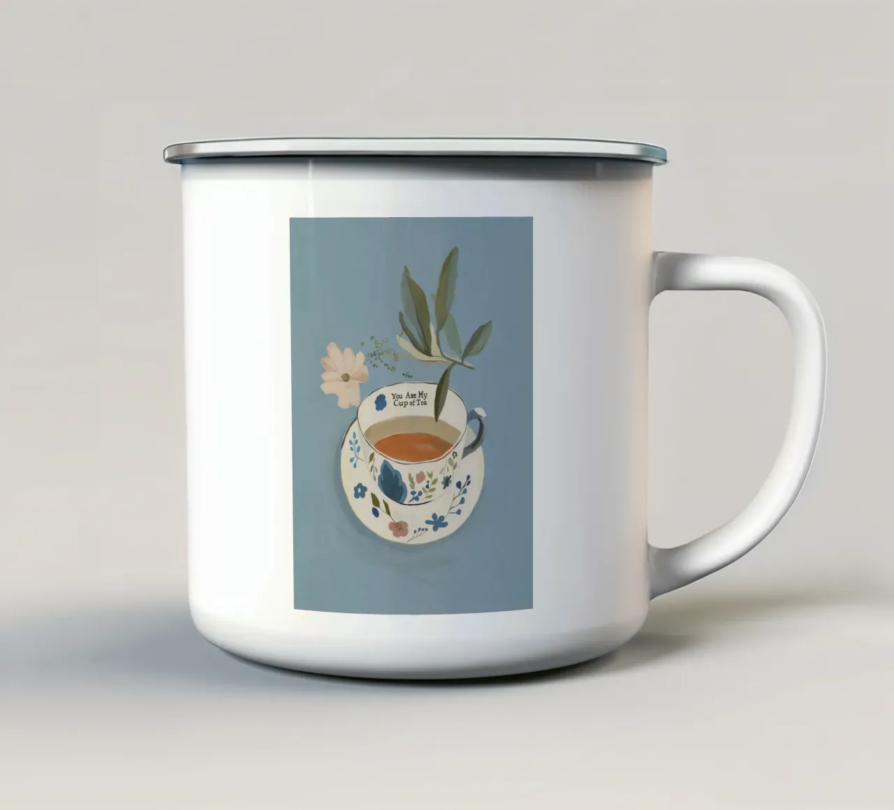 Sei la mia tazza di tè 3 tazza in smalto da ThingDesign