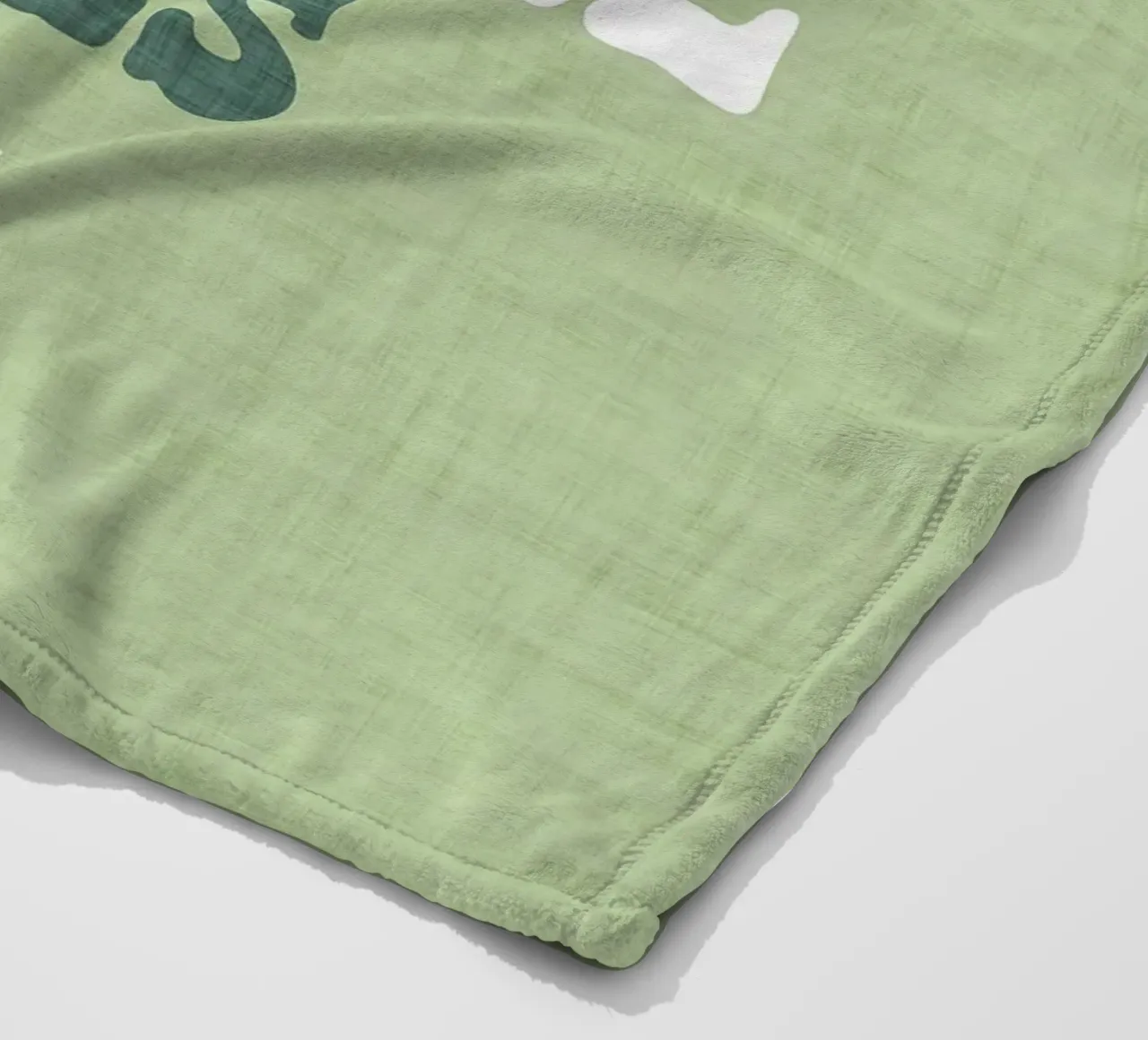 Typographie Wild West Cowgirl Vibes sur fond vert pastel plaid polaire de Dominique Vari Words
