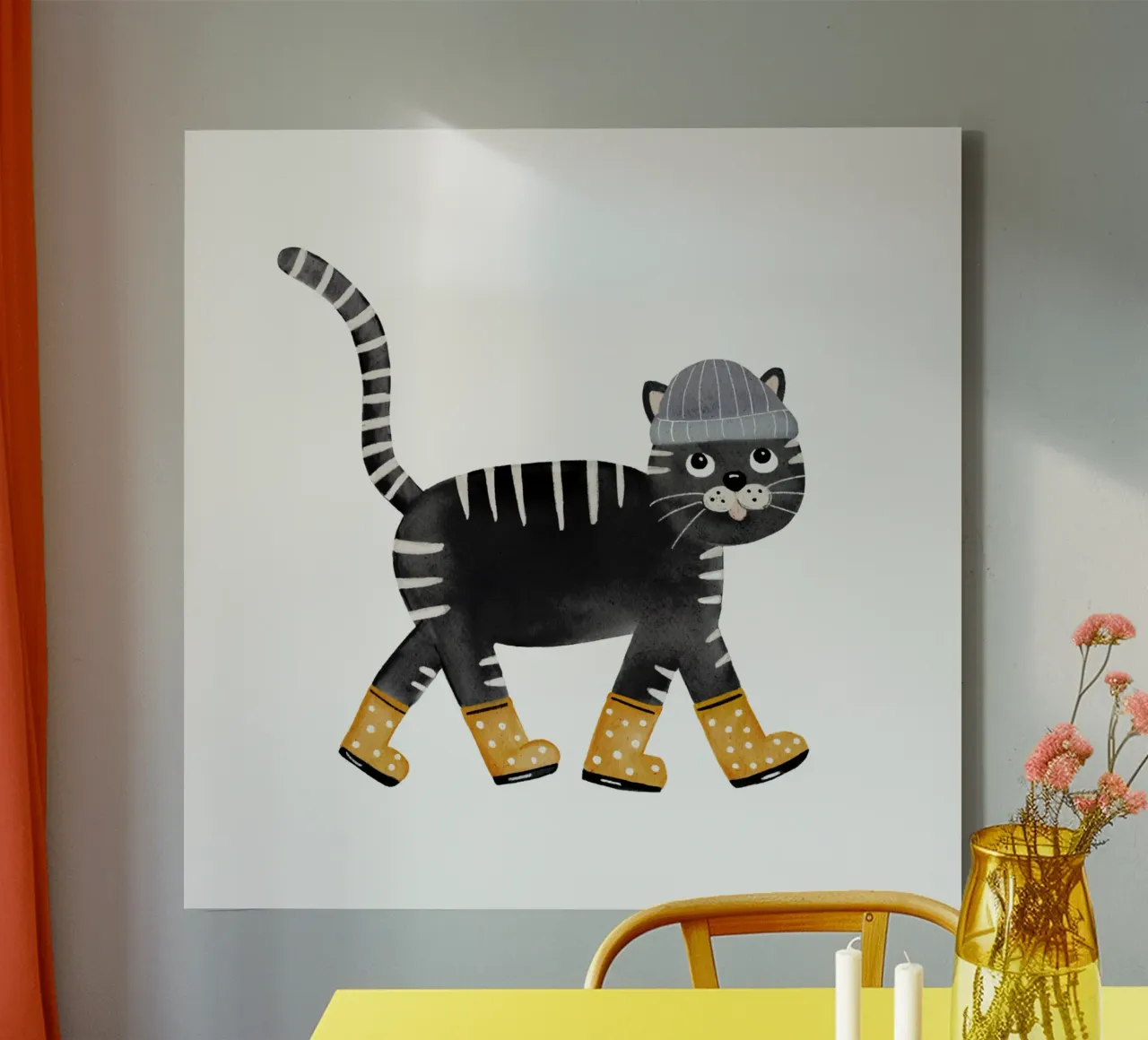 Il Gatto con gli stivali tela con Cornice a cassetta da HummelBär