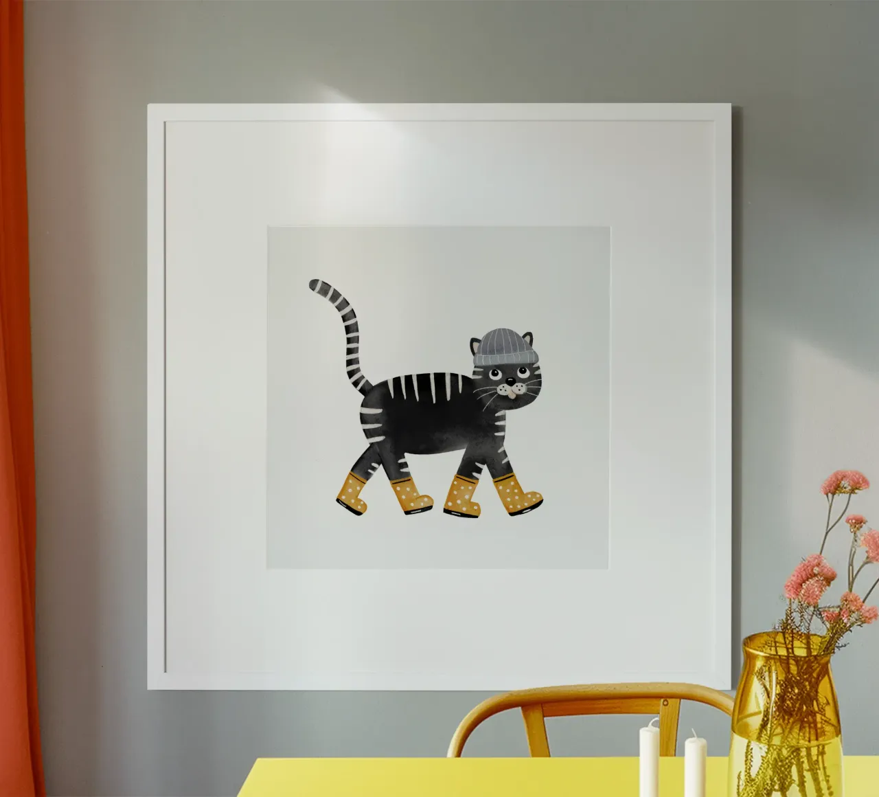 Il Gatto con gli stivali poster con telaio in alluminio da HummelBär