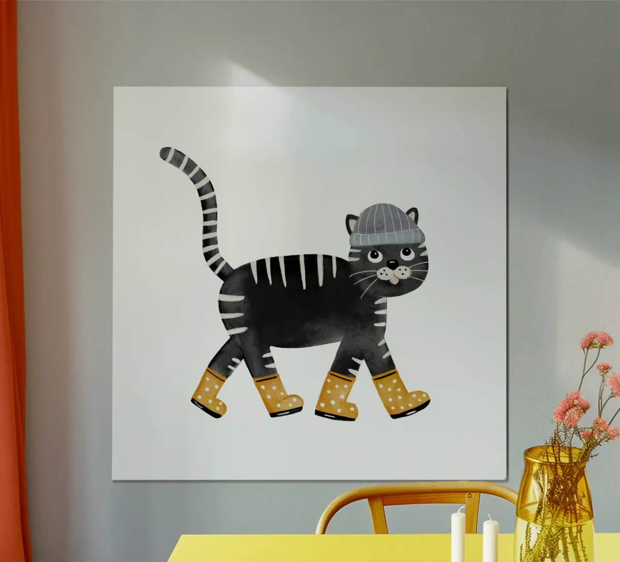 Il Gatto con gli stivali poster con telaio in alluminio da HummelBär