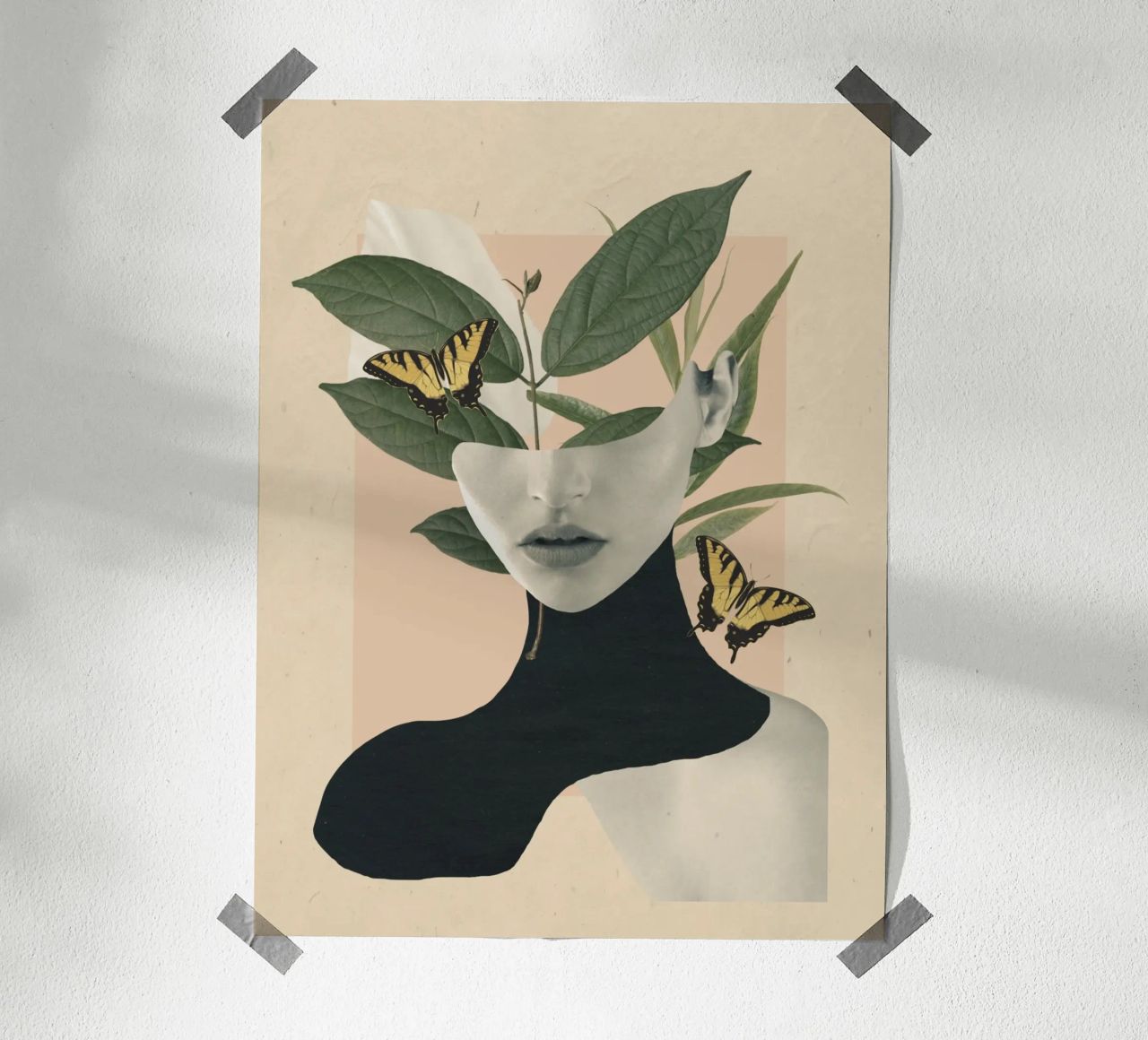 woman portrait collage2 poster by dada22