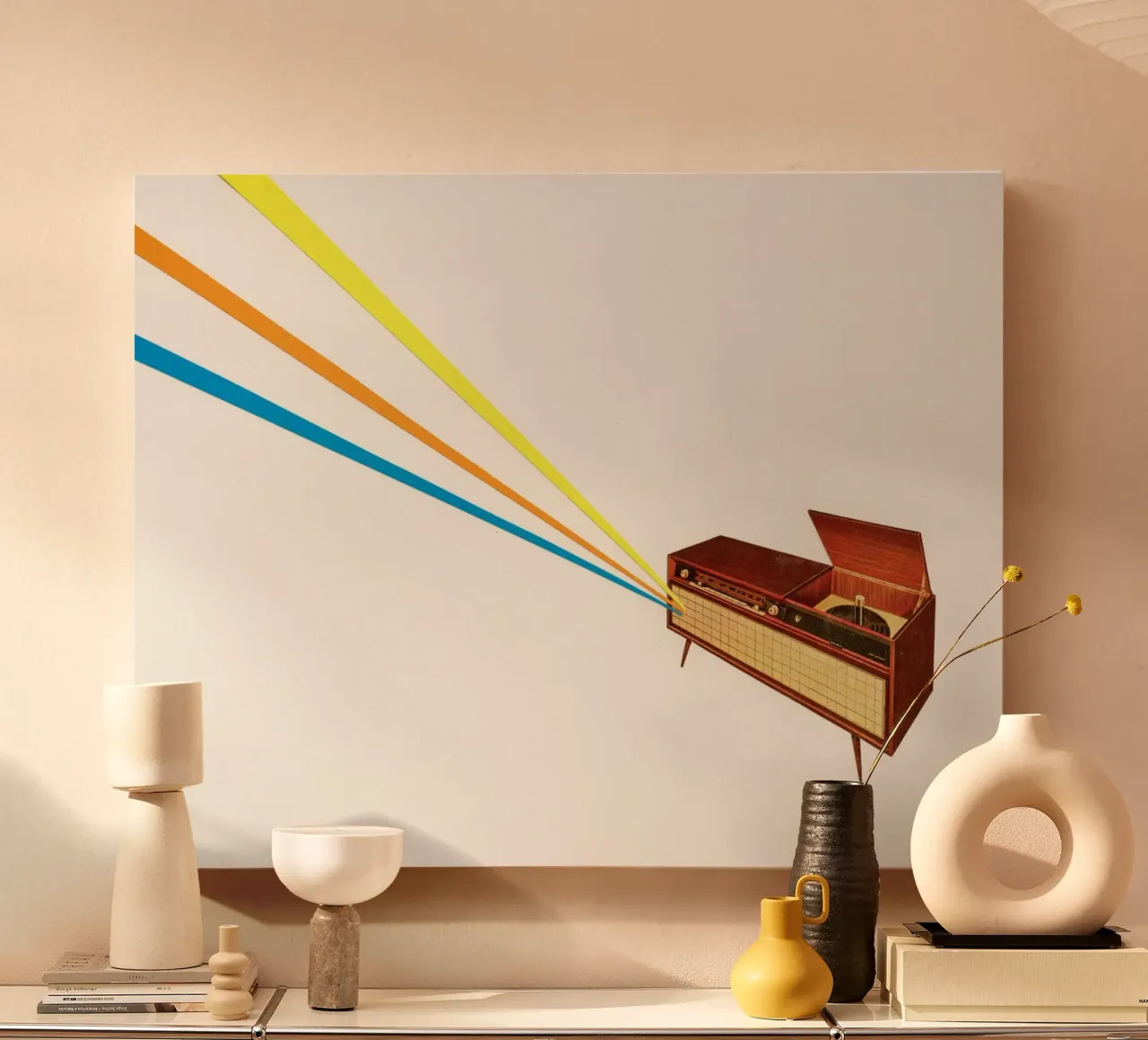 Uitzending canvas met Baklijst van Cassia Beck Collage