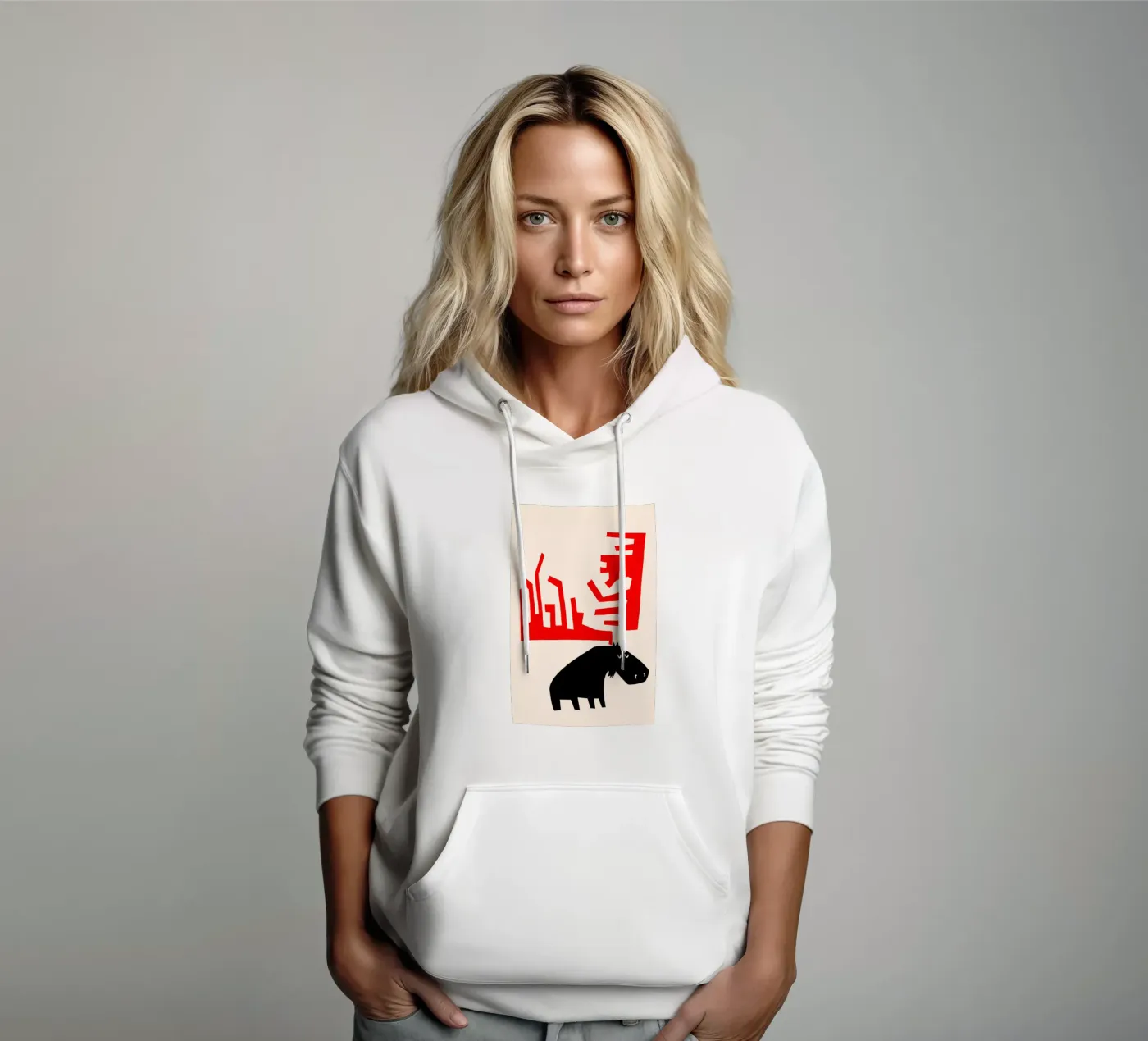 Grumpy Moose hoodie by Fox & Velvet