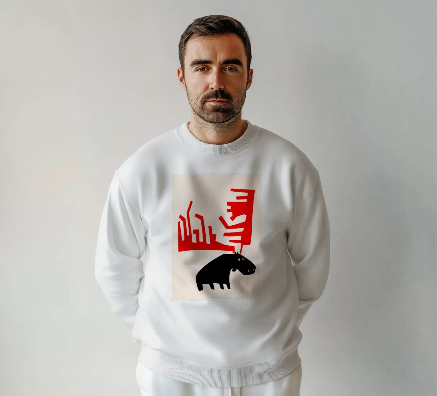 Mürrischer Elch Sweatshirt von Fox & Velvet