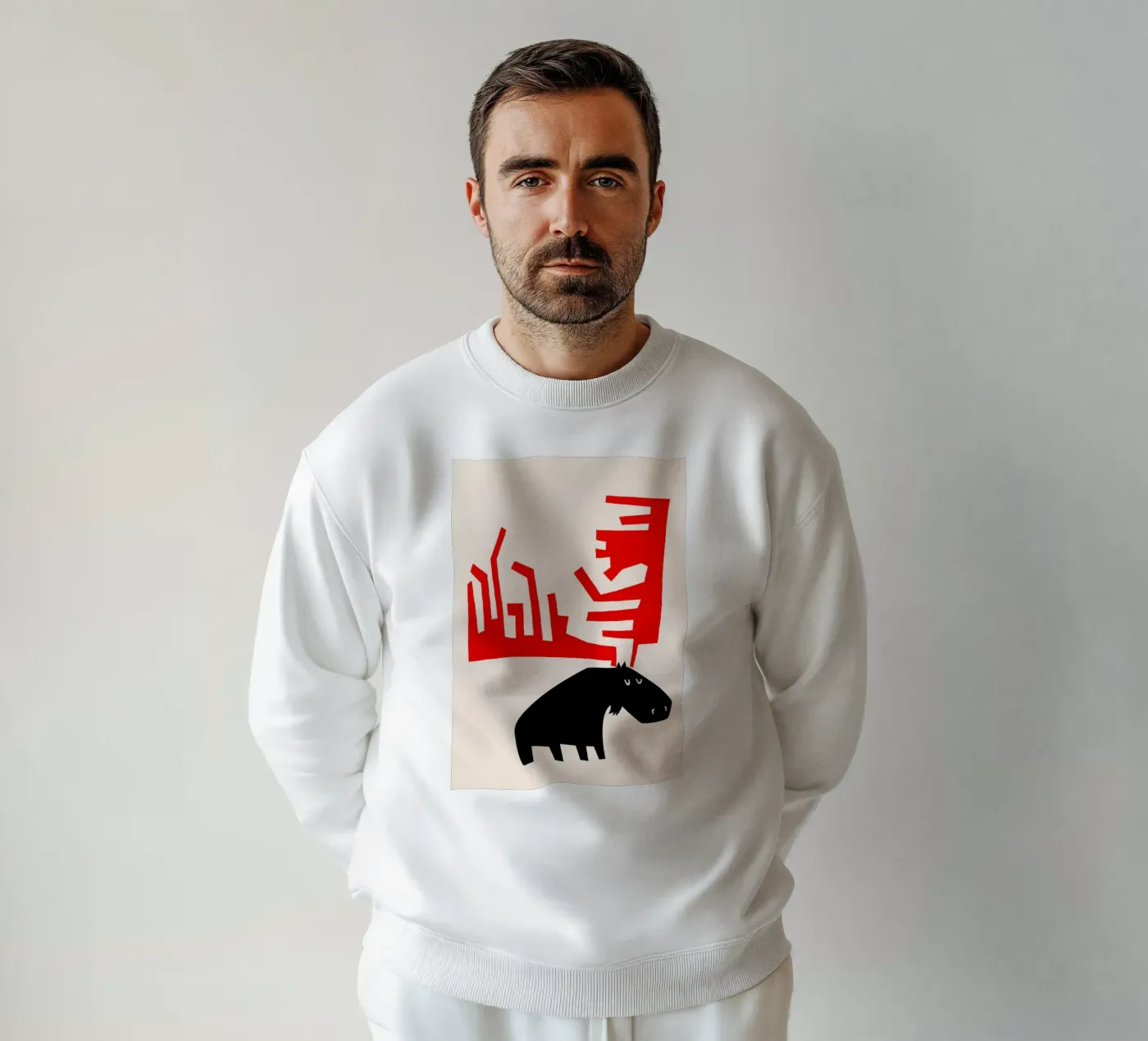 Grumpy Moose felpa da Fox & Velvet