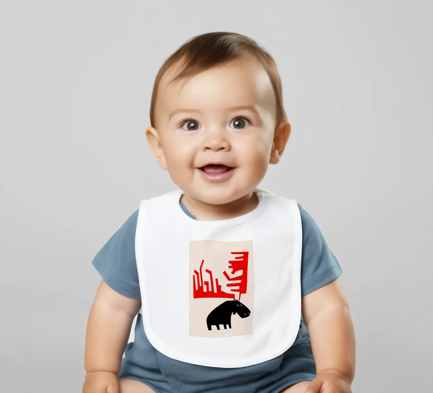 Grumpy Moose bavoir de Fox & Velvet