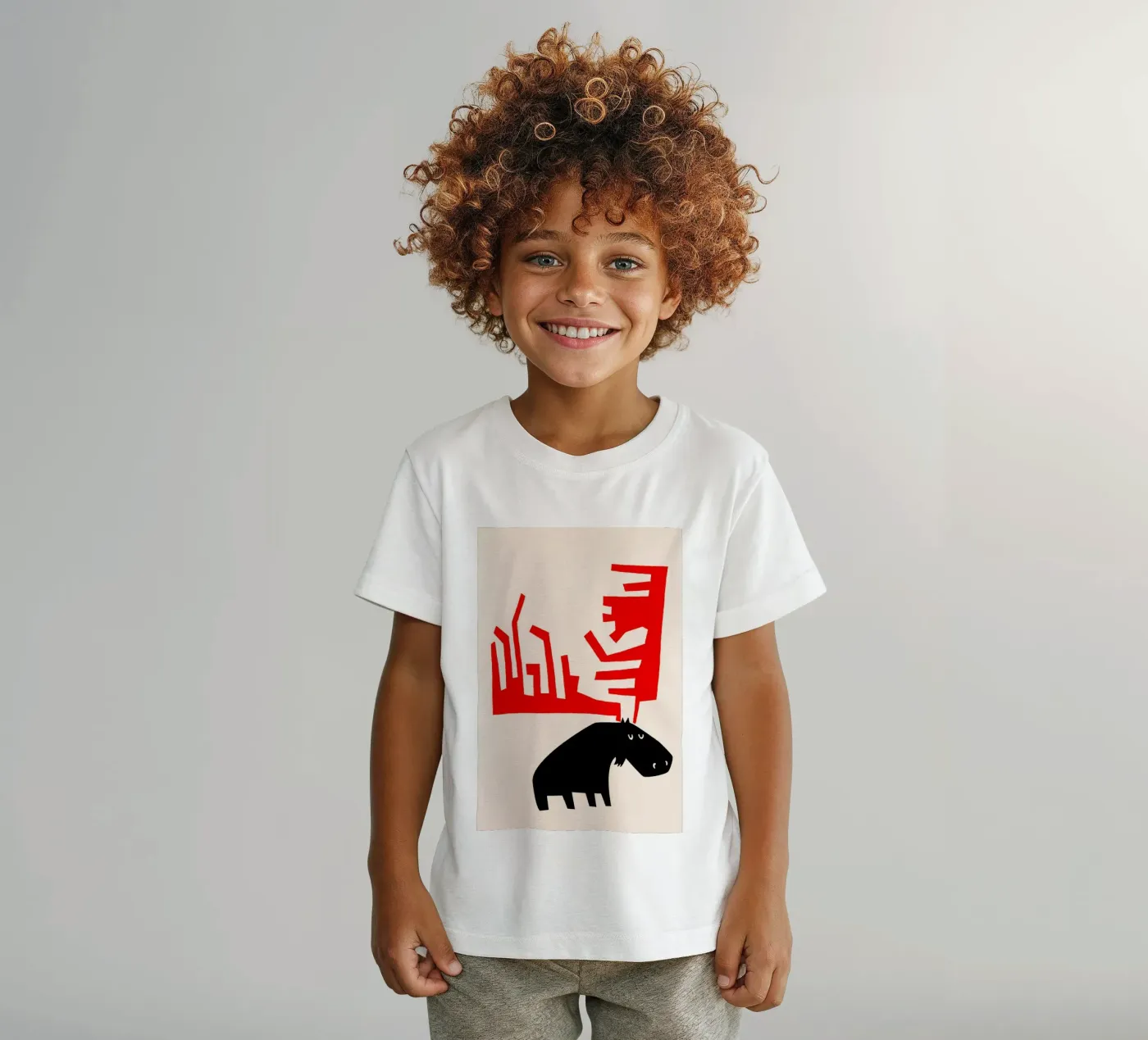 Mürrischer Elch Kinder T-Shirt von Fox & Velvet