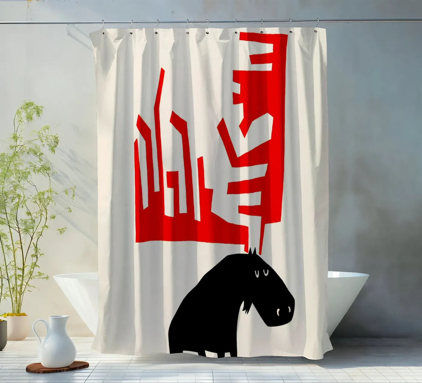 Alce brontolone tenda da doccia da Fox & Velvet