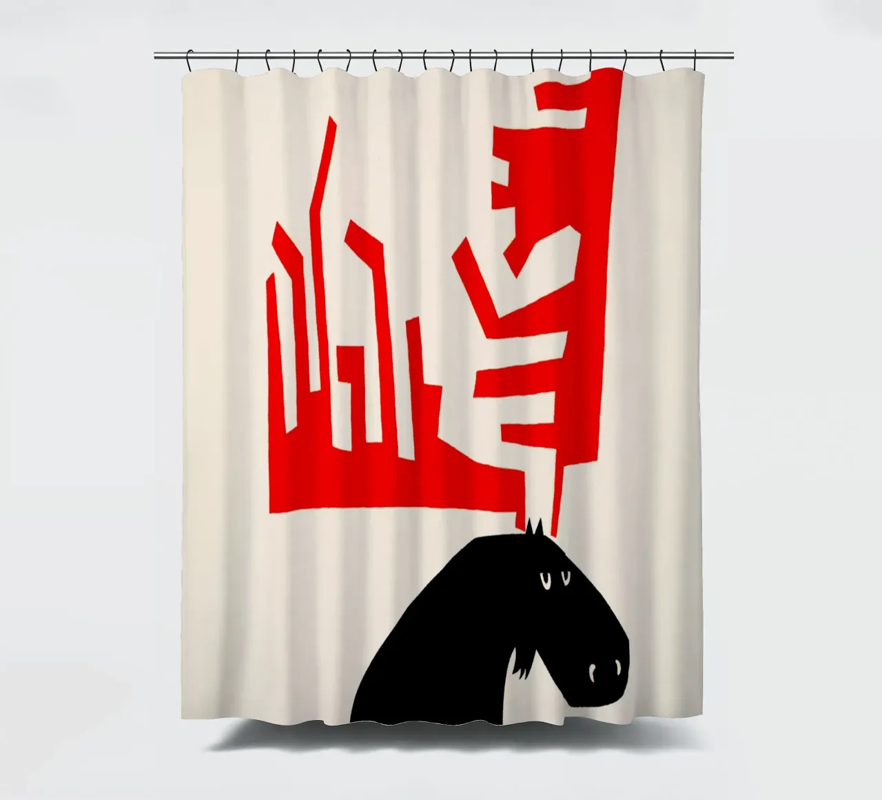 Grumpy Moose Duschvorhang von Fox & Velvet