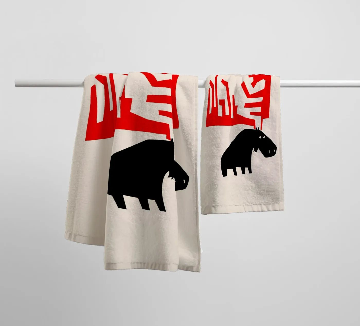 Knorrige Eland badhanddoek van Fox & Velvet