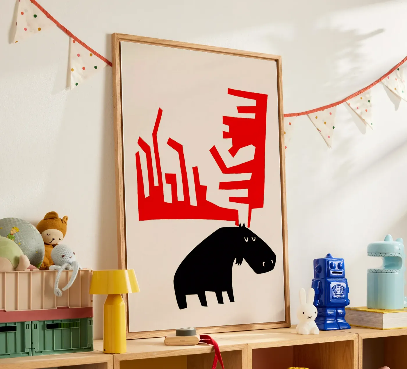 Grumpy Moose acrylic glass by Fox & Velvet