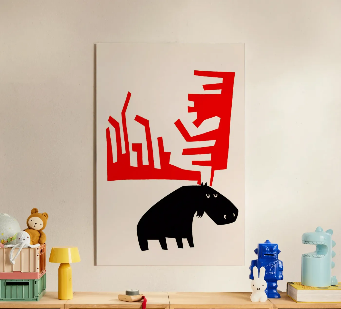 Grumpy Moose acrylic glass by Fox & Velvet