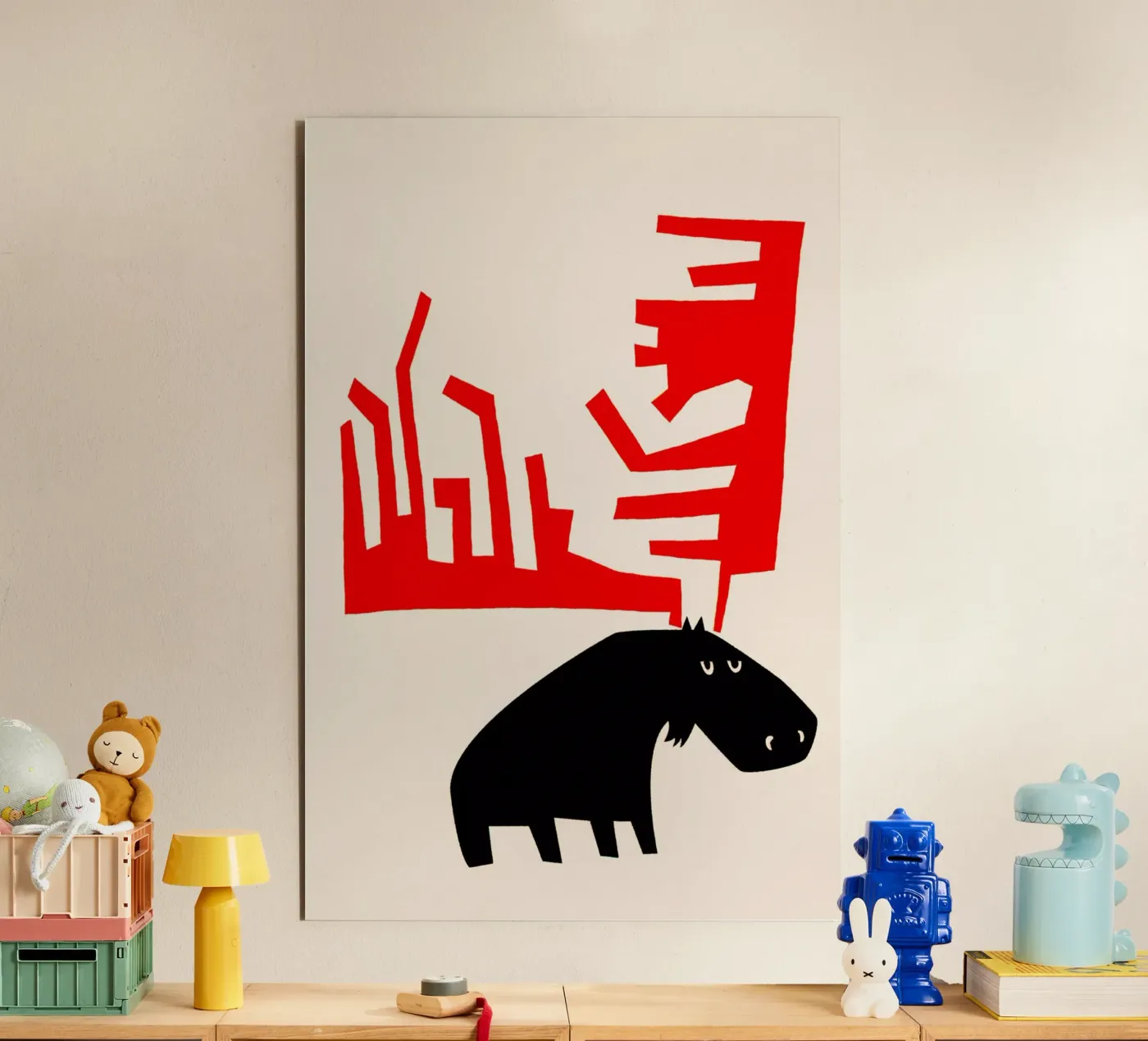 Knorrige Eland aluminium-dibond van Fox & Velvet