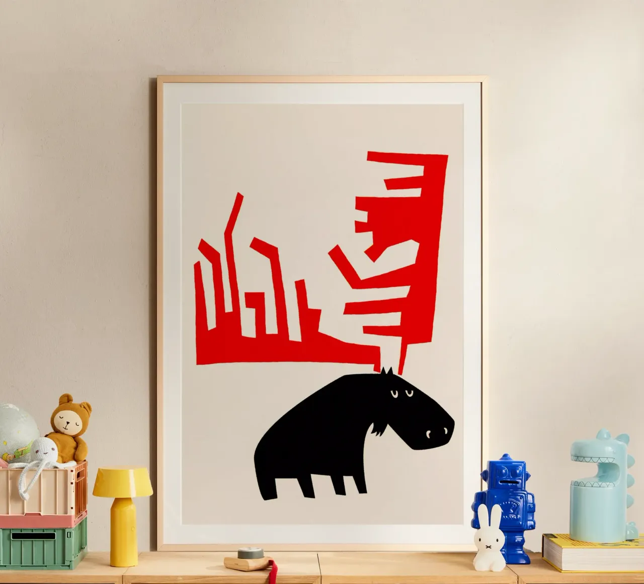 Grumpy Moose poster da Fox & Velvet