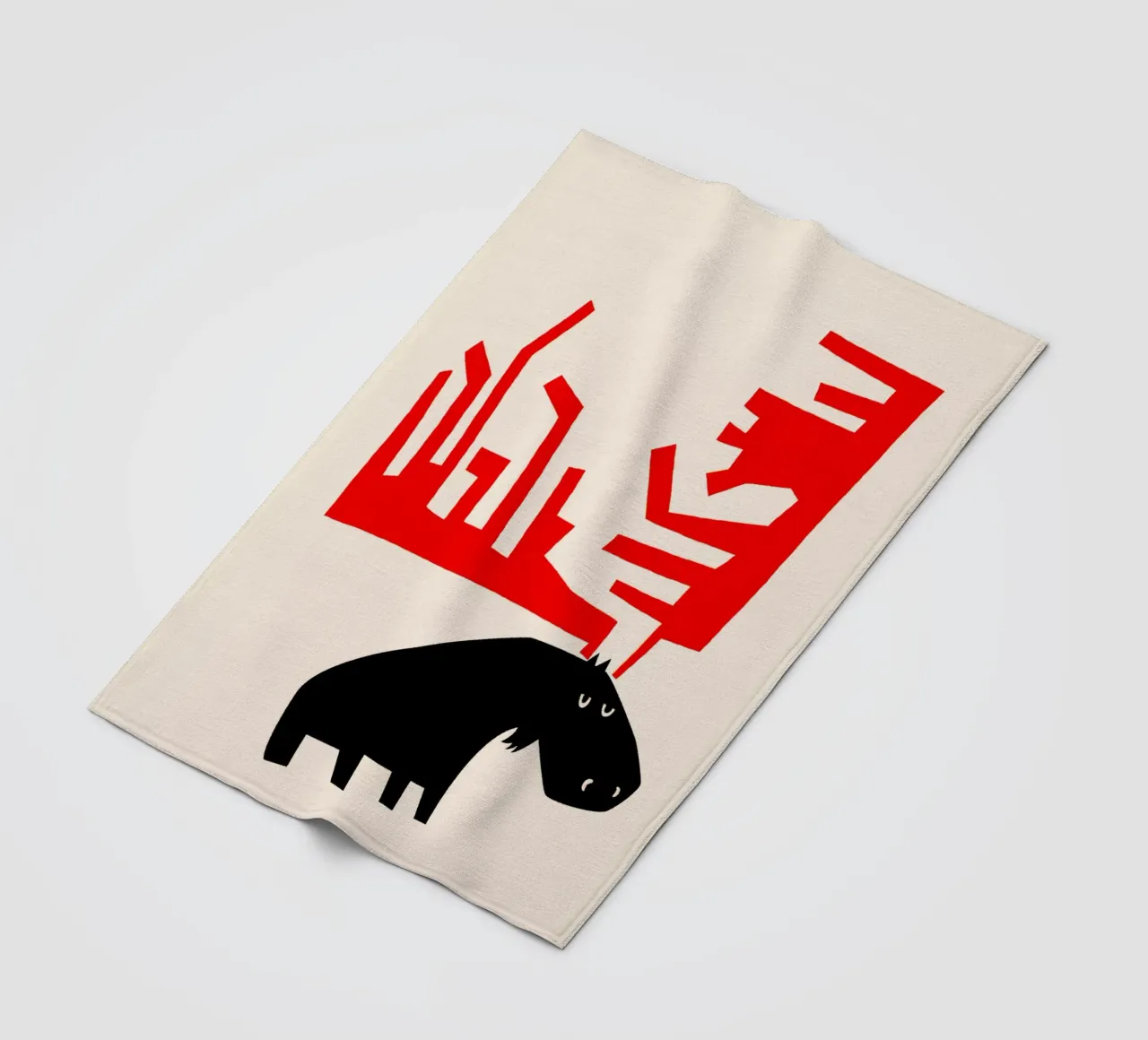 Grumpy Moose fleece blanket by Fox & Velvet