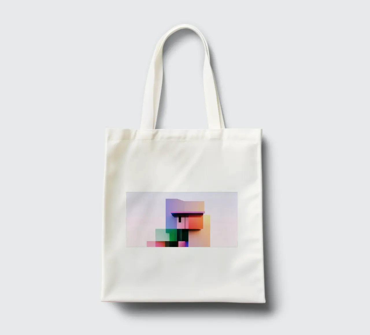 Forma geometrica colorata borsa in juta da Geometric