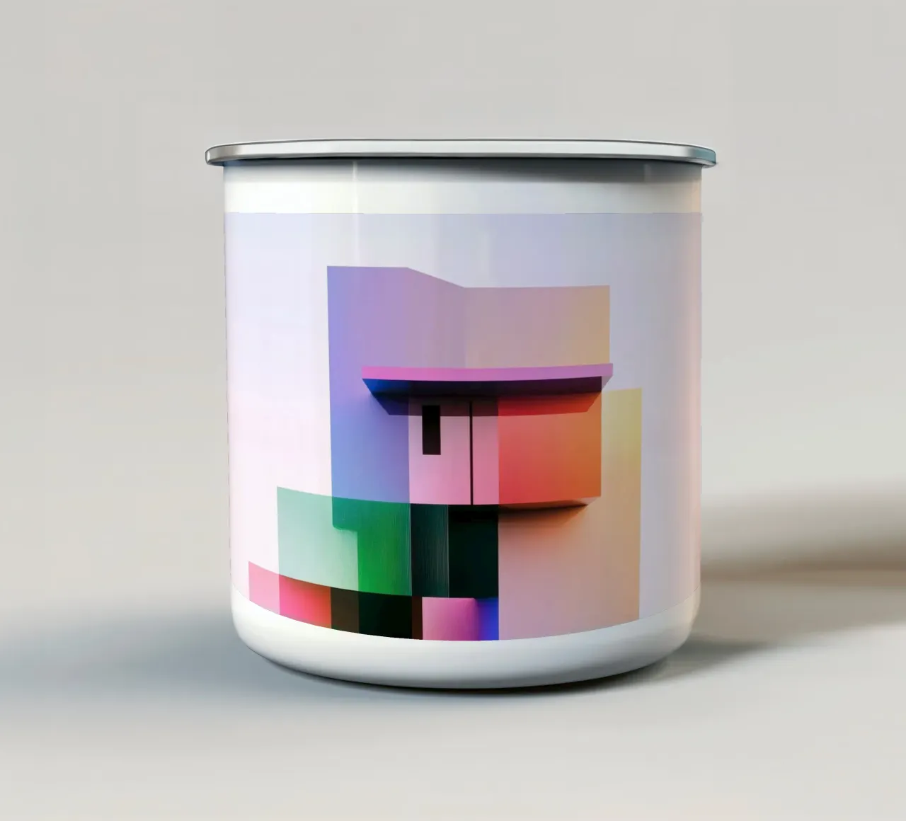 Forma geometrica colorata tazza in smalto da Geometric