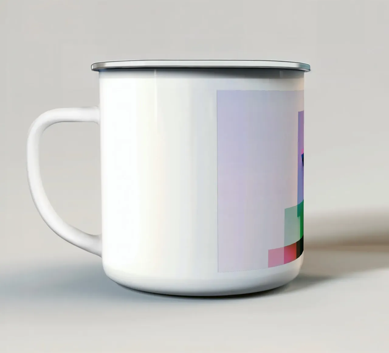 Forma geometrica colorata tazza in smalto da Geometric