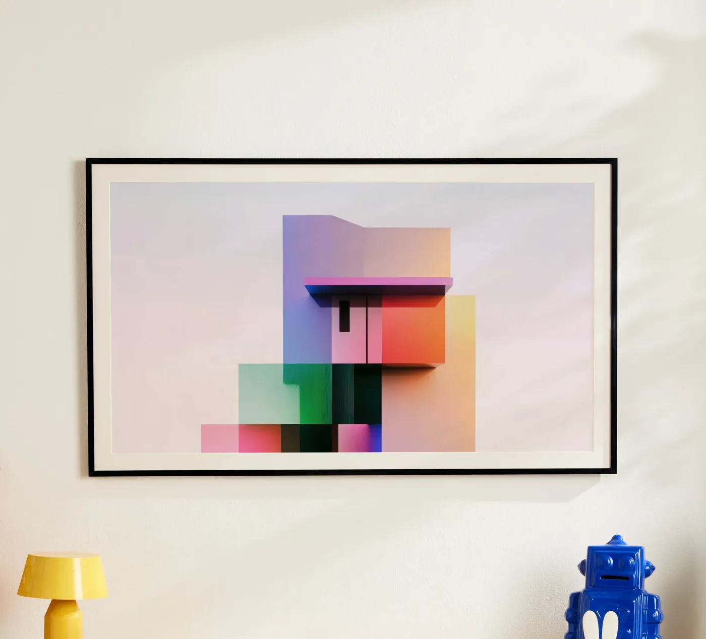 Coloured geometric shape poster by GEOMETRIC STUDIO