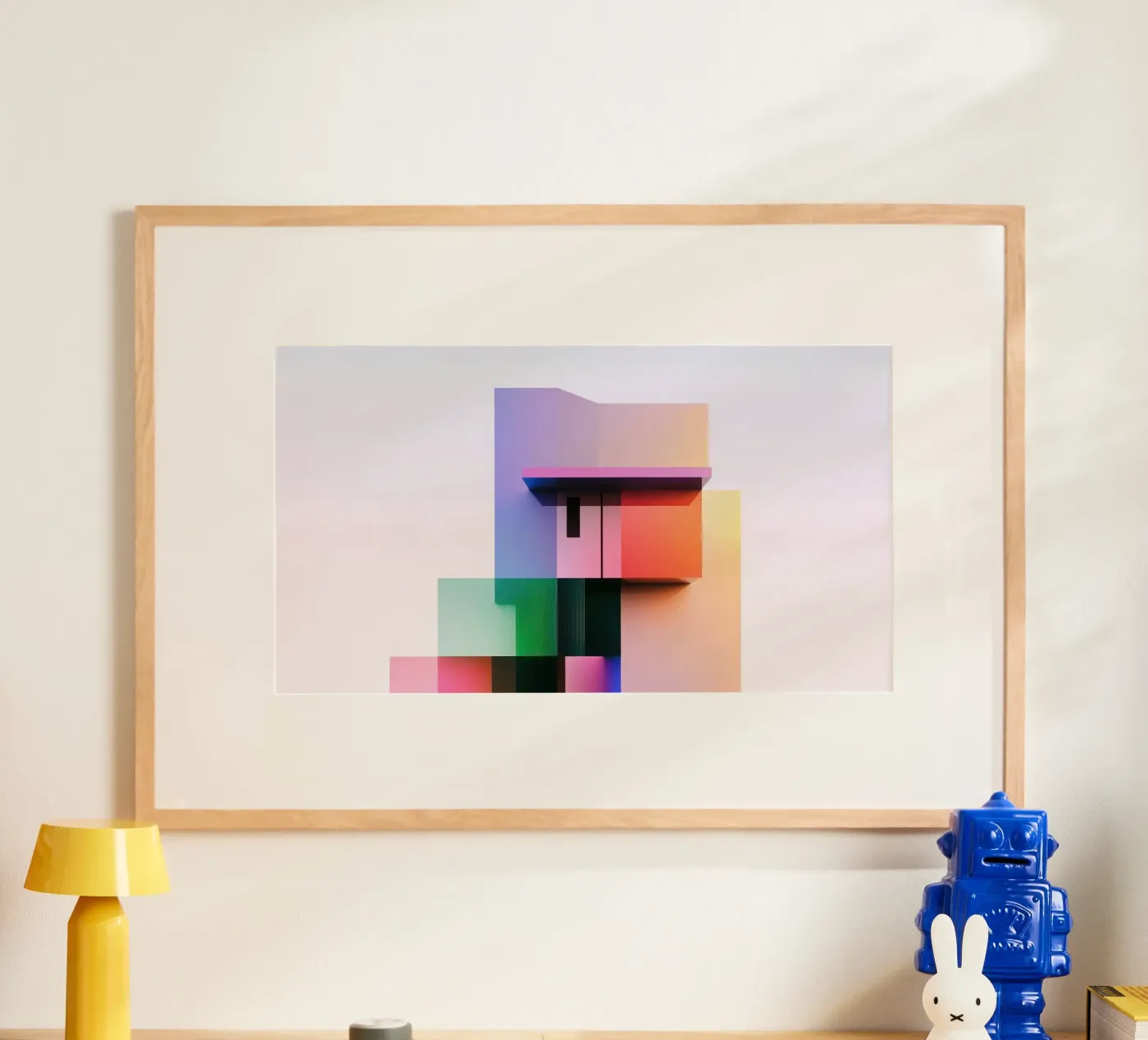 Coloured geometric shape poster by GEOMETRIC STUDIO
